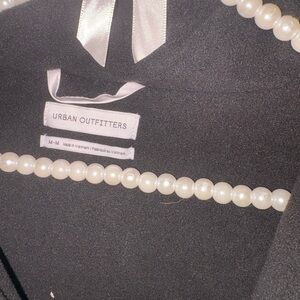 Urban Outfitters Black Jacket with Pearl Details